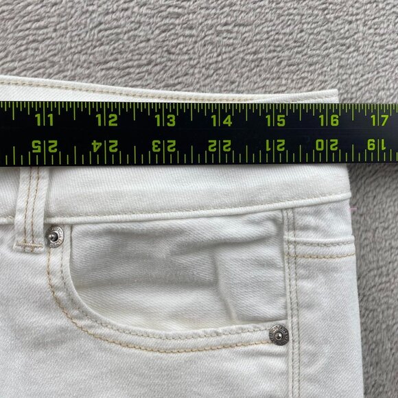 American Eagle Women's Artist Jeans Size 6 White Stretch Denim Straight Leg - Picture 4 of 15